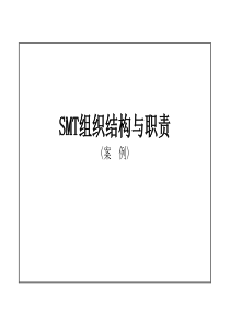 SMT组织结构与职责案例
