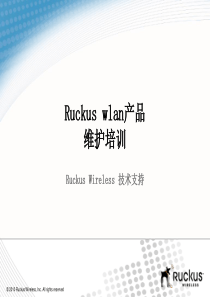 Ruckus wlan 系统维护培训