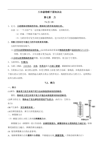 新人教版八年级物理下册知识点总结