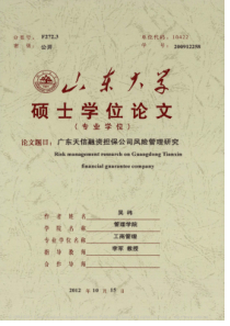 广东天信融资担保公司风险管理研究