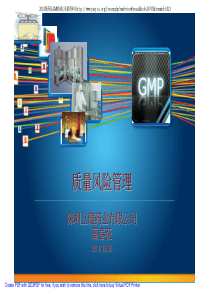 广东省局新版GMP第三期培训资料-质量风险管理
