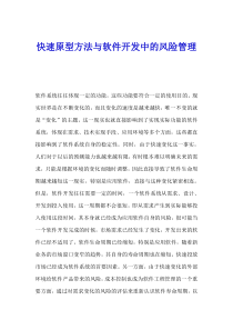 快速原型方法与软件开发中的风险管理(1)