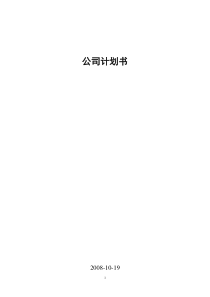 公司计划书