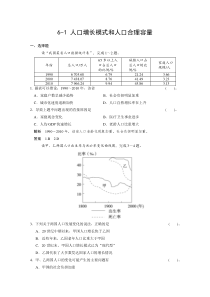 2014届高考地理(湘教版)大一轮复习6-1人口增长模式与人口合理容量