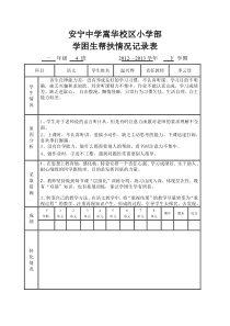 学困生帮扶情况记录表