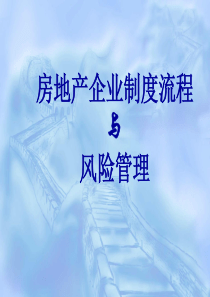 房地产企业制度流程与风险管理_126PPT_培训