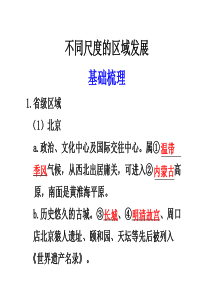 不同尺度的区域发展