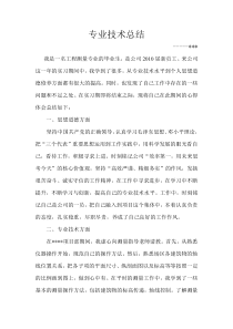 测绘人员专业技术总结