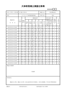 大体积混凝土测温记录表GB2301038