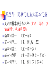 简单句的五大基本句型..