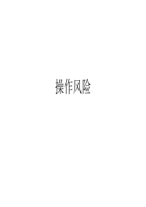 操作风险基础概念版本