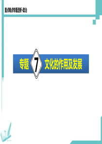 专题七文化的作用与发展