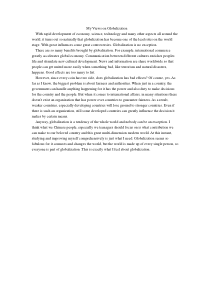 英语作文My-Views-on-Globalization