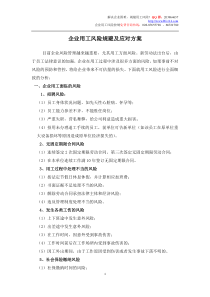 最新——企业用工风险规避及应对方案