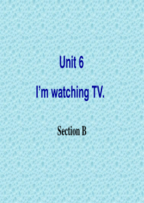 新目标七年级下Unit6-I’m-watching-TV-Section-B课件
