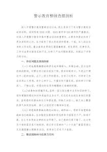 警示教育查摆剖析报告