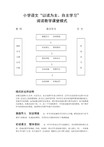 小学语文课堂教学模式