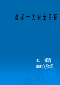 护理十大安全目标ppt课件