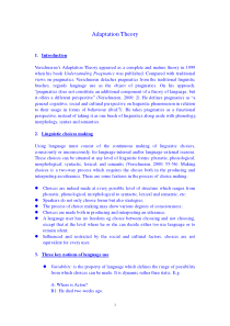 Adaptation-theory