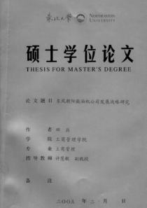 东风朝阳柴油机公司发展战略研究