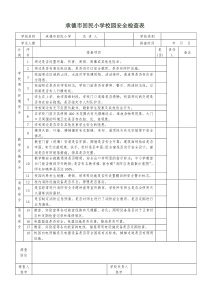 小学校园安全检查表