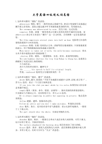 英语四级同义词全总结