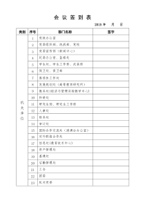 会议签到表
