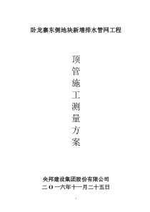 顶管施工测量方案(改)