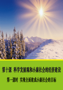 实现全面建成小康社会的目标(2015公开课)