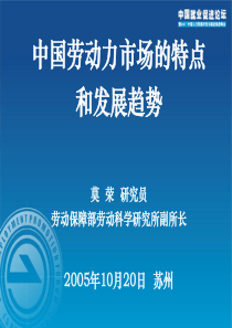 中国劳动力市场的特点和发展趋势(1)