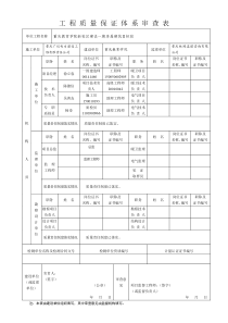 工程质量保证体系审查表-(1)