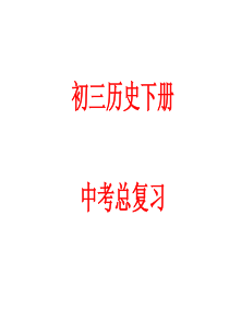 中考 初三历史下册 中考复习课件