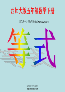 西师大版五年级下学期数学《等式课件PPT》公开课优秀课件