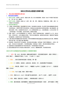 有机化学知识点整理与推断专题