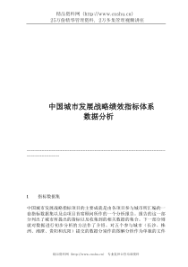 中国城市发展战略绩效指标体系数据分析（DOC28）