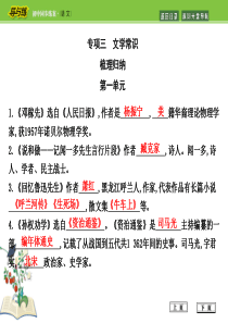 部编版语文七年级下册期末文学常识复习