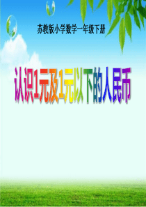 认识1元及1元以下的人民币优秀原创课件