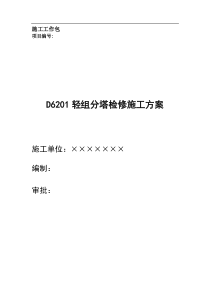 塔设备检修施工方案