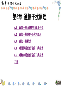 通信对抗原理第6章-通信干扰原理