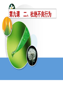 第九课(2)--杜绝不良行为