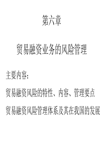 贸易融资业务的风险管理