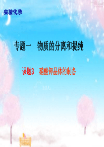 硝酸钾晶体的制备PPT