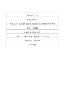 跨越拐点：城镇化加速阶段我国地方政府风险与对策研究