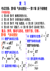 华中科技大学大学物理下复习重点