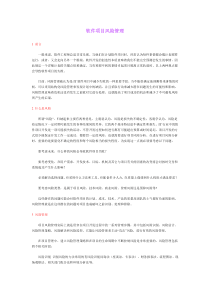软件项目风险管理