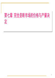 完全垄断市场全面概述(ppt-49页)