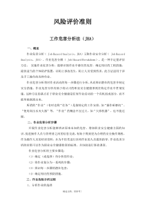 风险评价准则最新