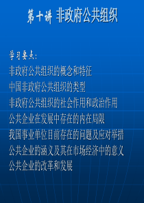 第十讲-非政府公共组织
