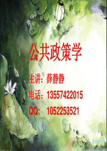 第一章-公共政策学的学科要素