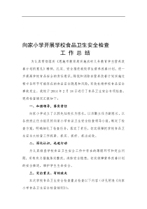 向家小学食品安全检查工作总结